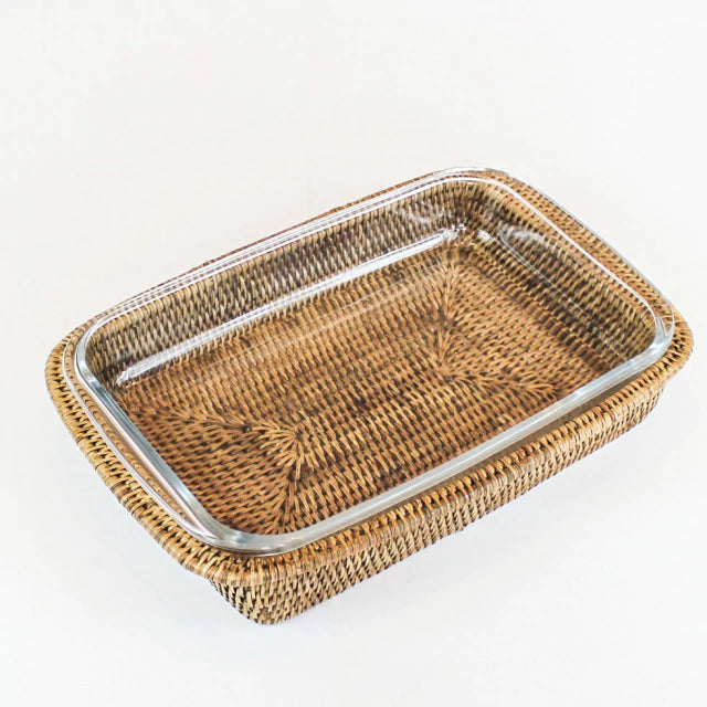 Conjunto Dubai em Rattan & Vidro — Suporte + Marinex | 12 Peças