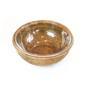 Conjunto Dubai em Rattan & Vidro — Suporte + Marinex | 12 Peças