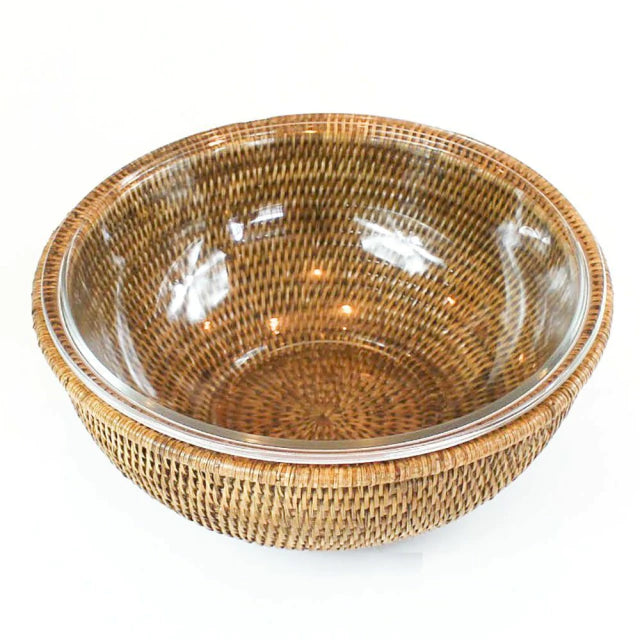 Conjunto Dubai em Rattan & Vidro — Suporte + Marinex | 12 Peças