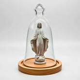 Nossa Senhora Das Graças de Pó de Mármore e Cúpula De Vidro E Madeira