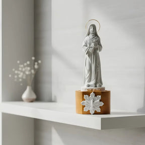 Santa Rita em Pó De Mármore e Auréola Banhada A Ouro