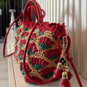 Bolsa Feminina Crimson Bloom Tote