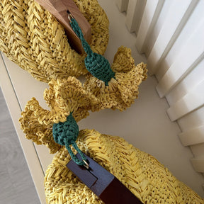Bolsa Feminina Golden Weave Clutch