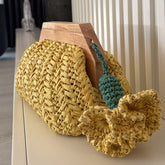 Bolsa Feminina Golden Weave Clutch