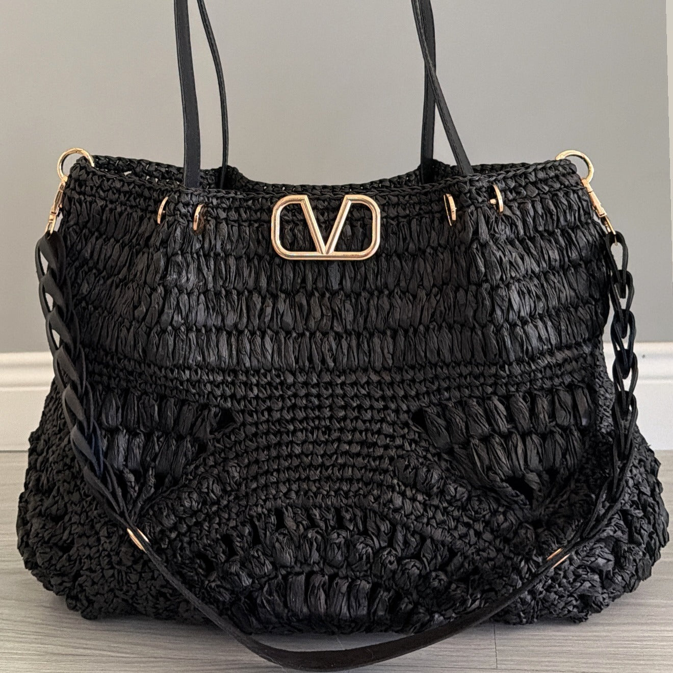 Bolsa Feminina Verona Raffia Tote