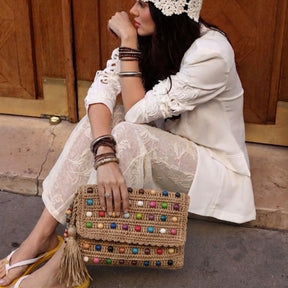 Bolsa Feminina Color Beads Clutch