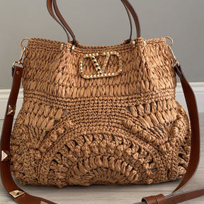 Bolsa Feminina Verona Raffia Tote